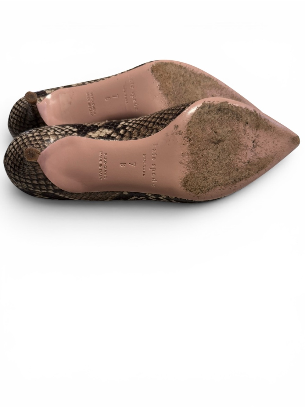 Kate Spade Melanie Python Snakeskin Kitten Heels Size 7 - Picture 13 of 13